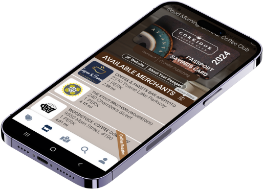 App of digital coffee passport